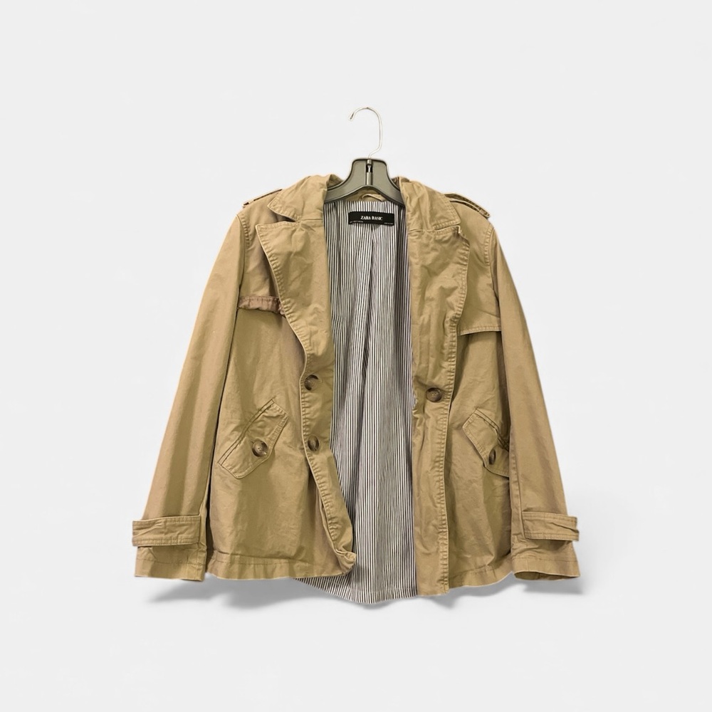 Zara Beige Short Trench Jacket